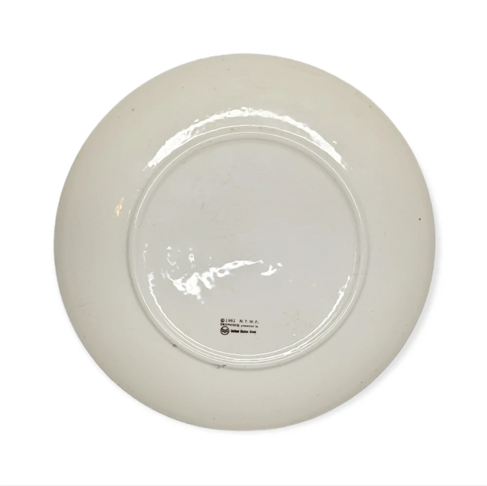 Vintage 1961 New York World's Fair Plate